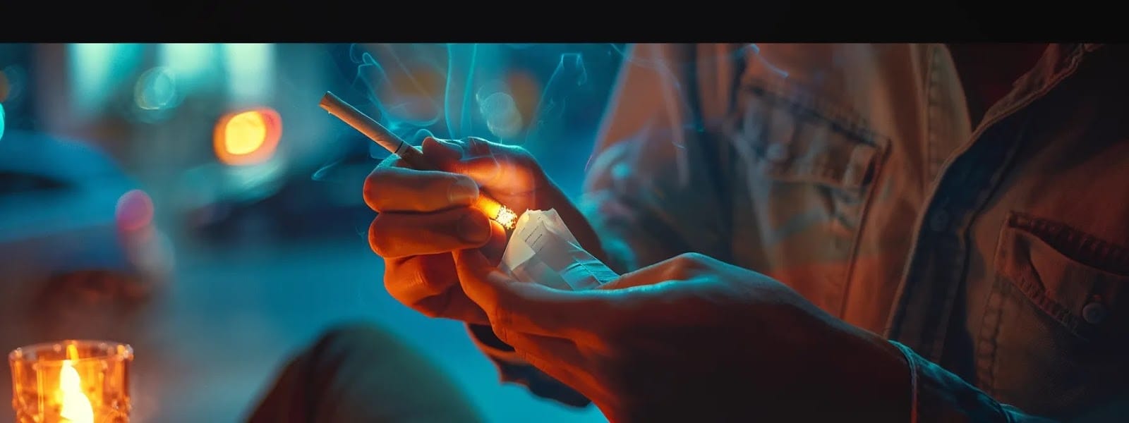 a person confidently discarding a cigarette for a sleek, modern nicotine pouch.